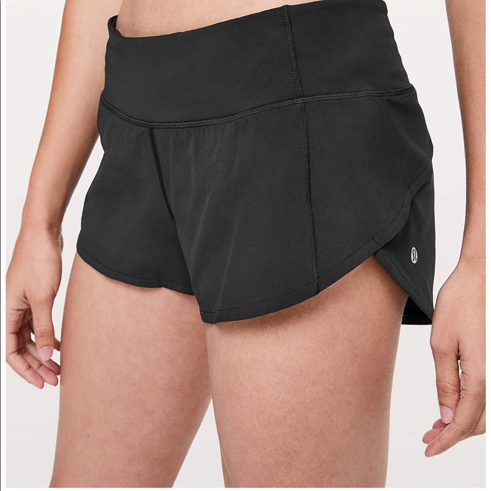 BLACK LULULEMON SHORTS